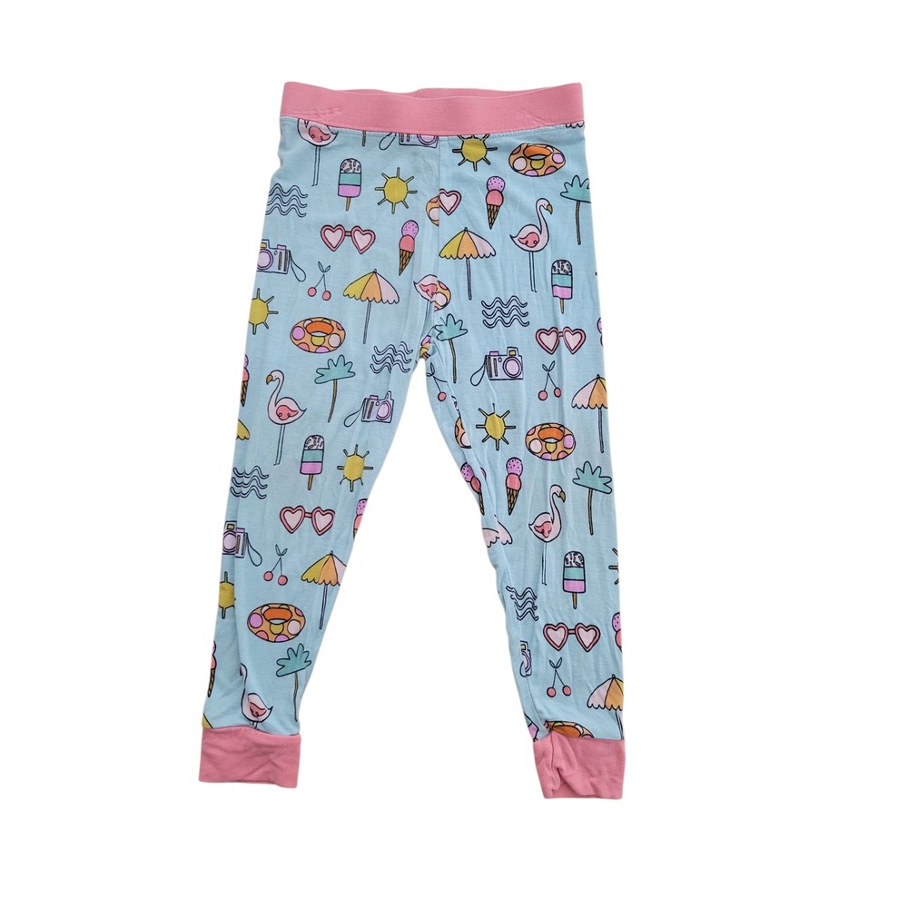 Little Sleepies 12-18 Months‎ Blue Summer Print Kids Pajama Pants